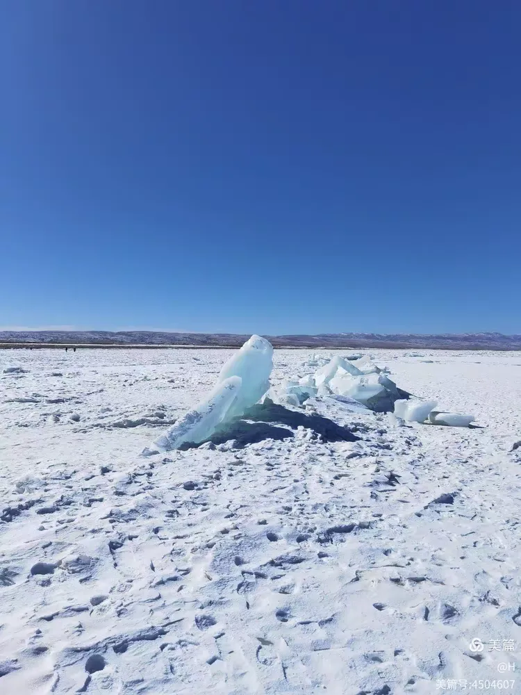 2024年春节初二游拍青海湖江西沟天然蓝冰
